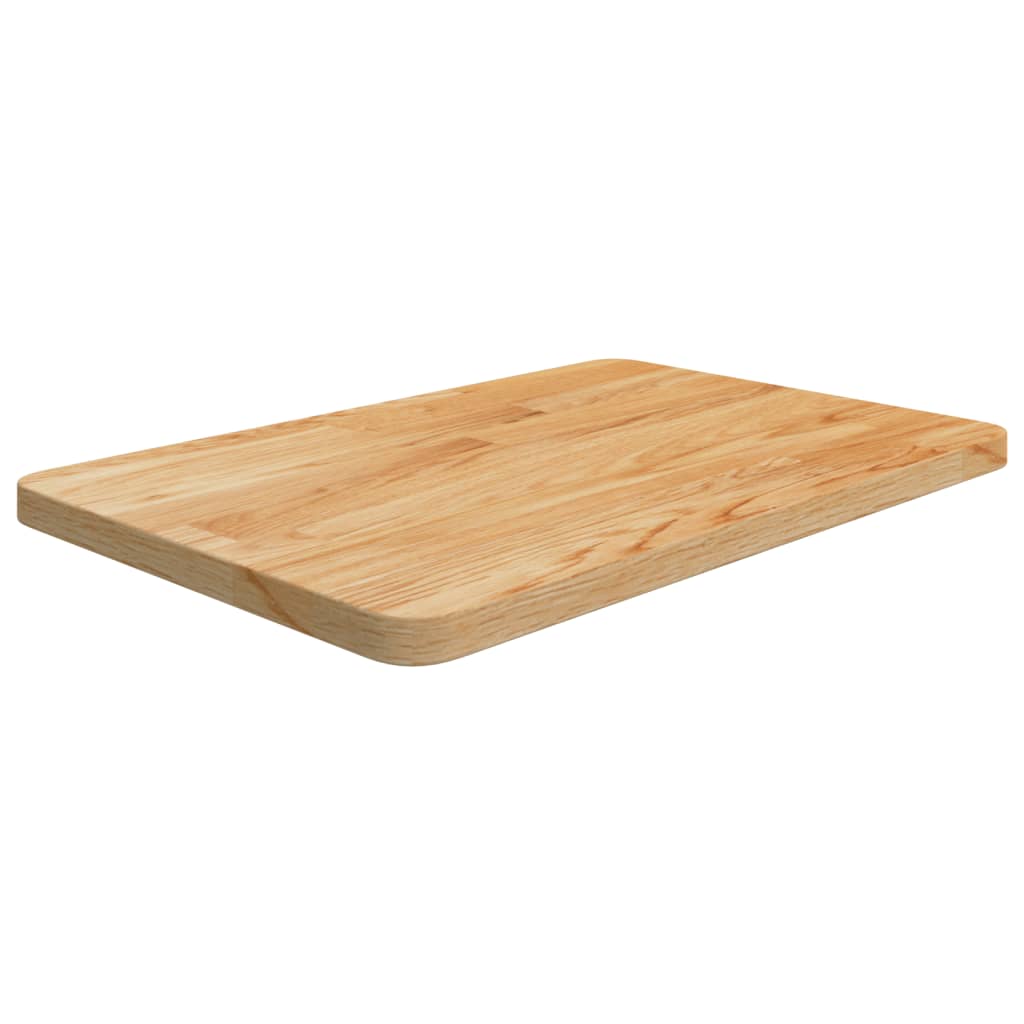 Encimera baño madera maciza tratada marrón claro 60x40x2,5 cm eerf5688