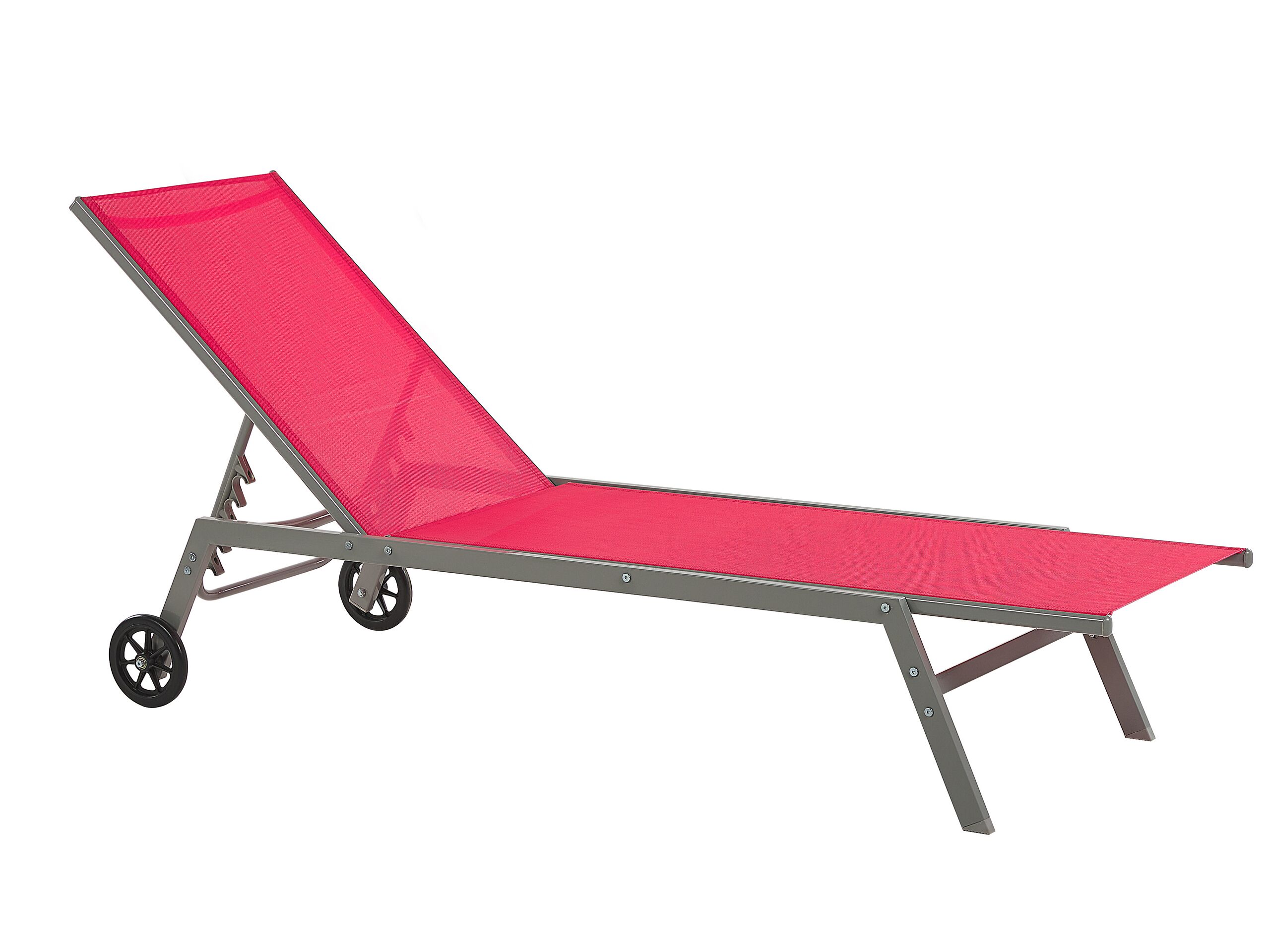 Tumbona levanzo metal rojo