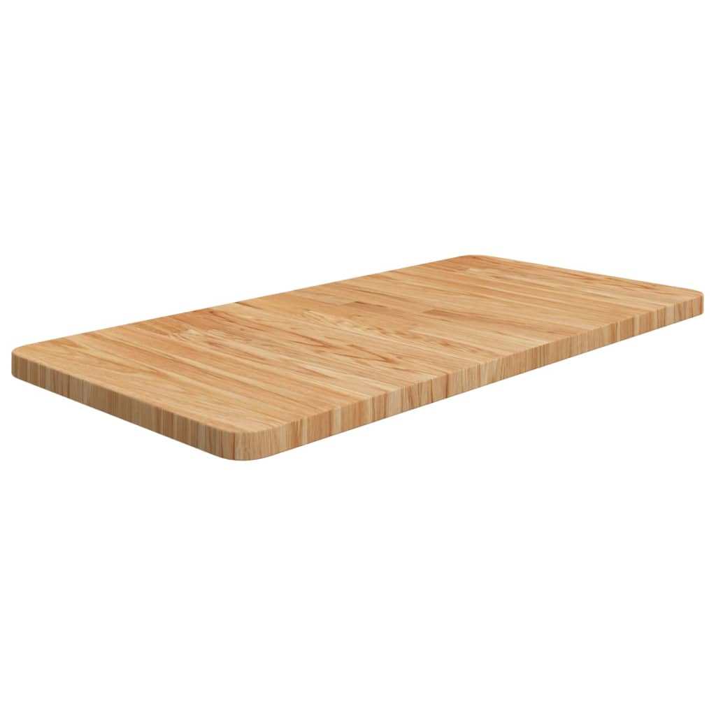 Encimera de madera maciza tratada marrón claro 80x40x2,5cm eerf4201