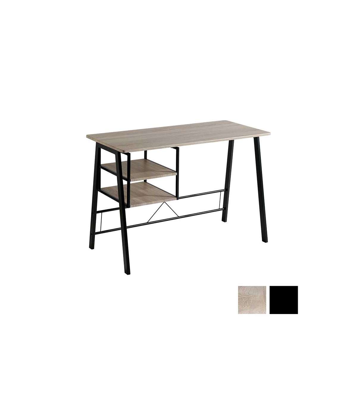 Mesa escritorio con baldas laterales funcional y moderna