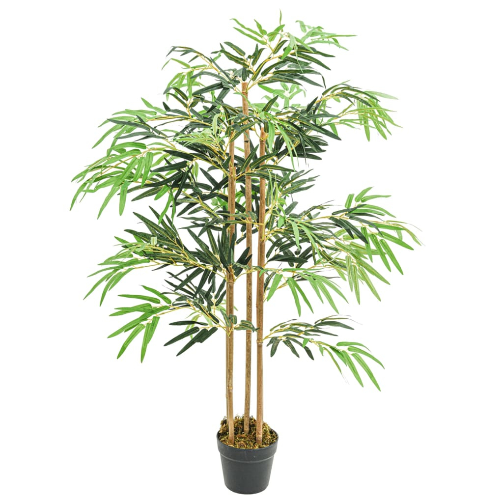 vidaXL árbol de bambú artificial con 730 hojas verde 120 cm
