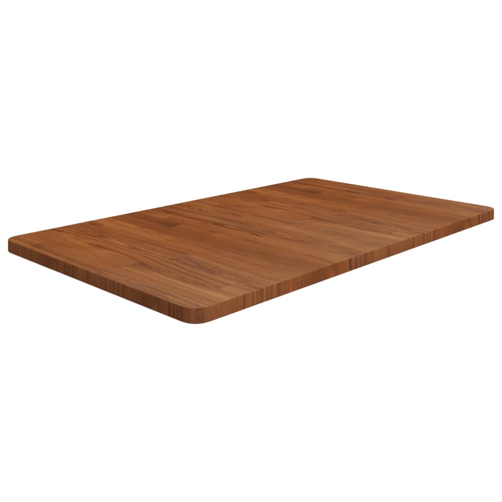 Encimera baño madera maciza tratada marrón oscuro 100x60x2,5 cm eerf5807