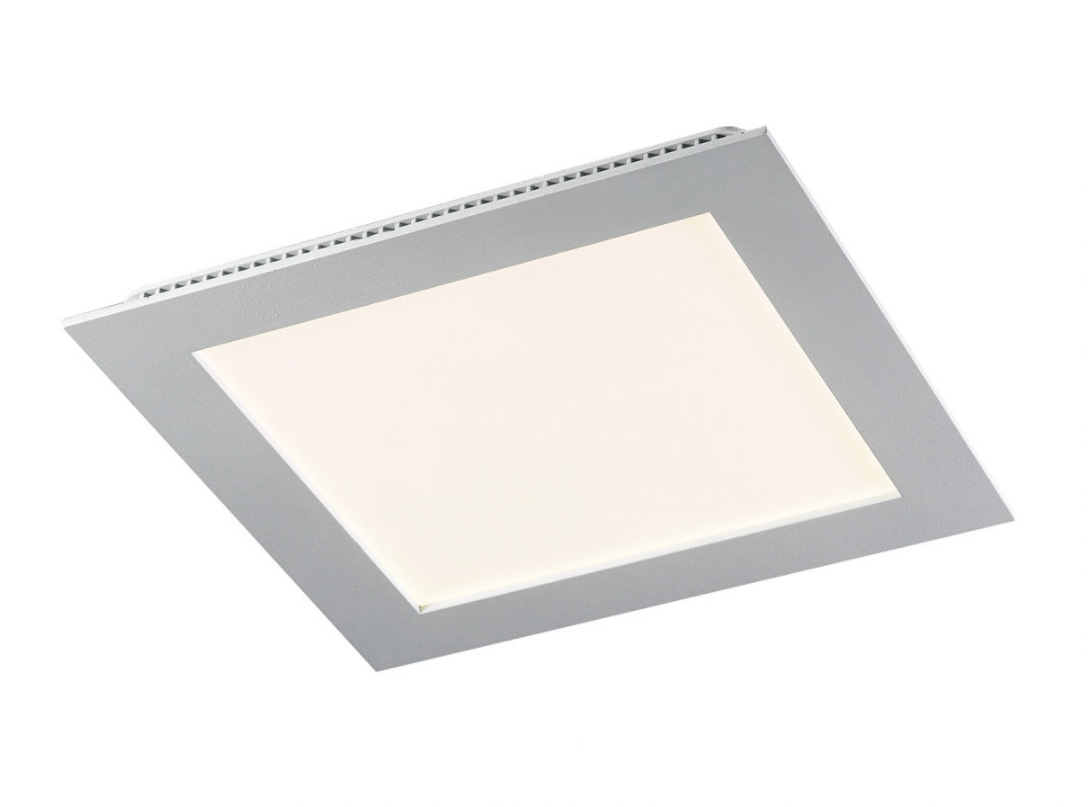 Downlight LED 18w luz tono frío 6000k, cuadrado de empotrar. Color blanco