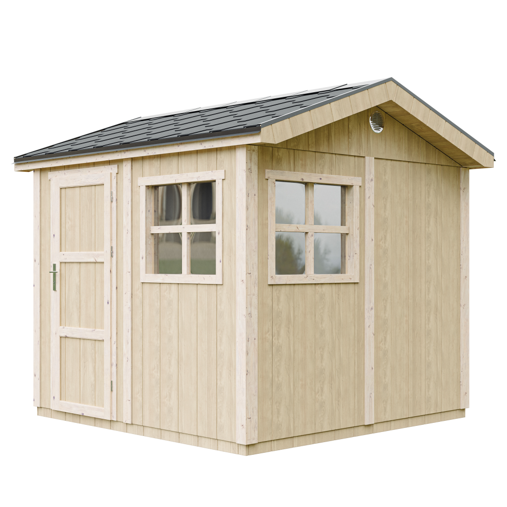Caseta de jardín Timbela m913, 5,9 m², premium, con suelo