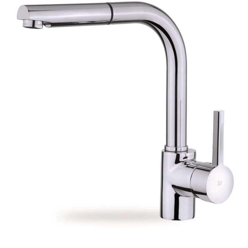 Grifo teka ark 938 ext cromo maneral metálico flexible
