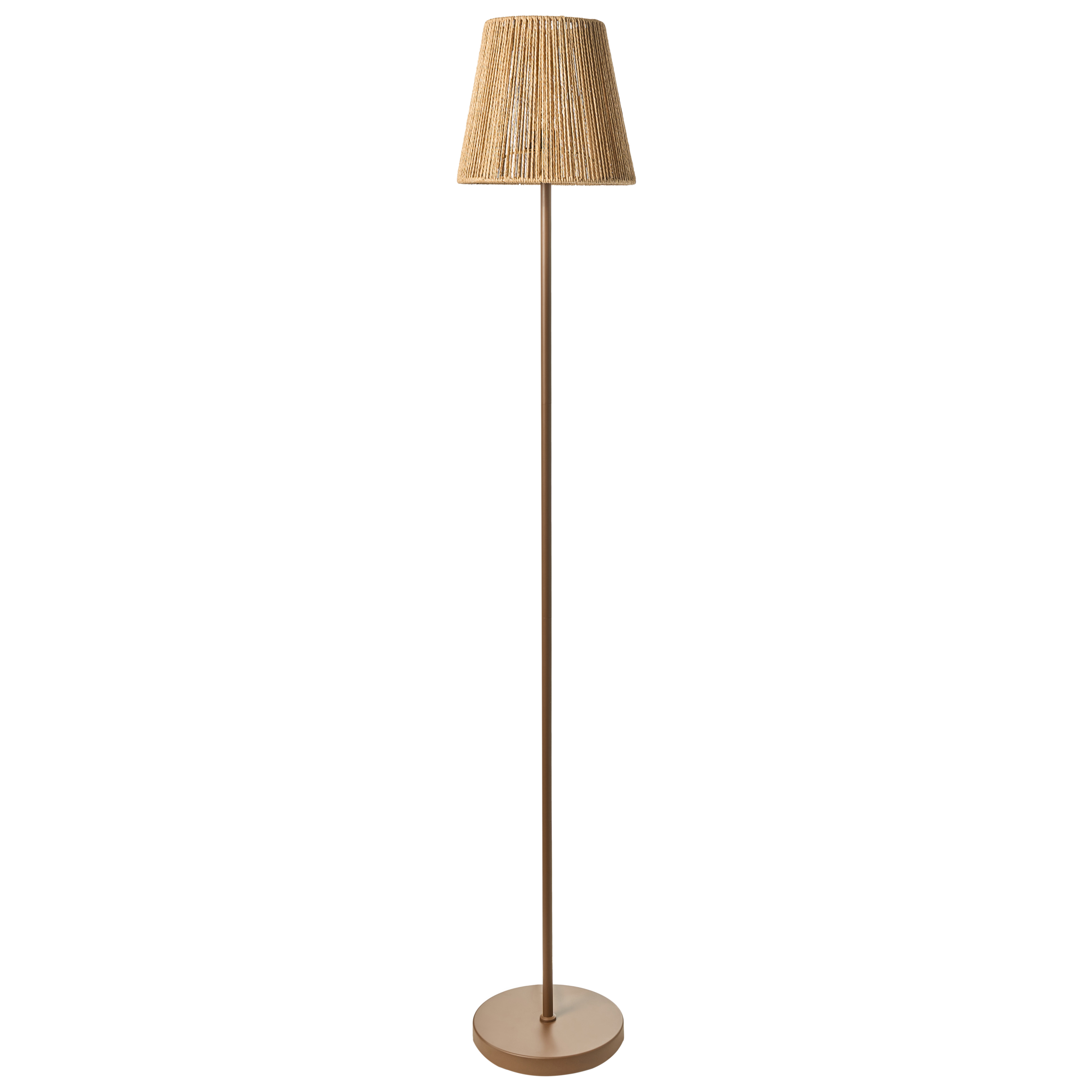 Lámpara de pie hanger metal marrón