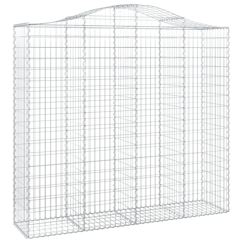 vidaXL cestas de gaviones 3 uds forma de arco hierro 200x50x180/200 cm