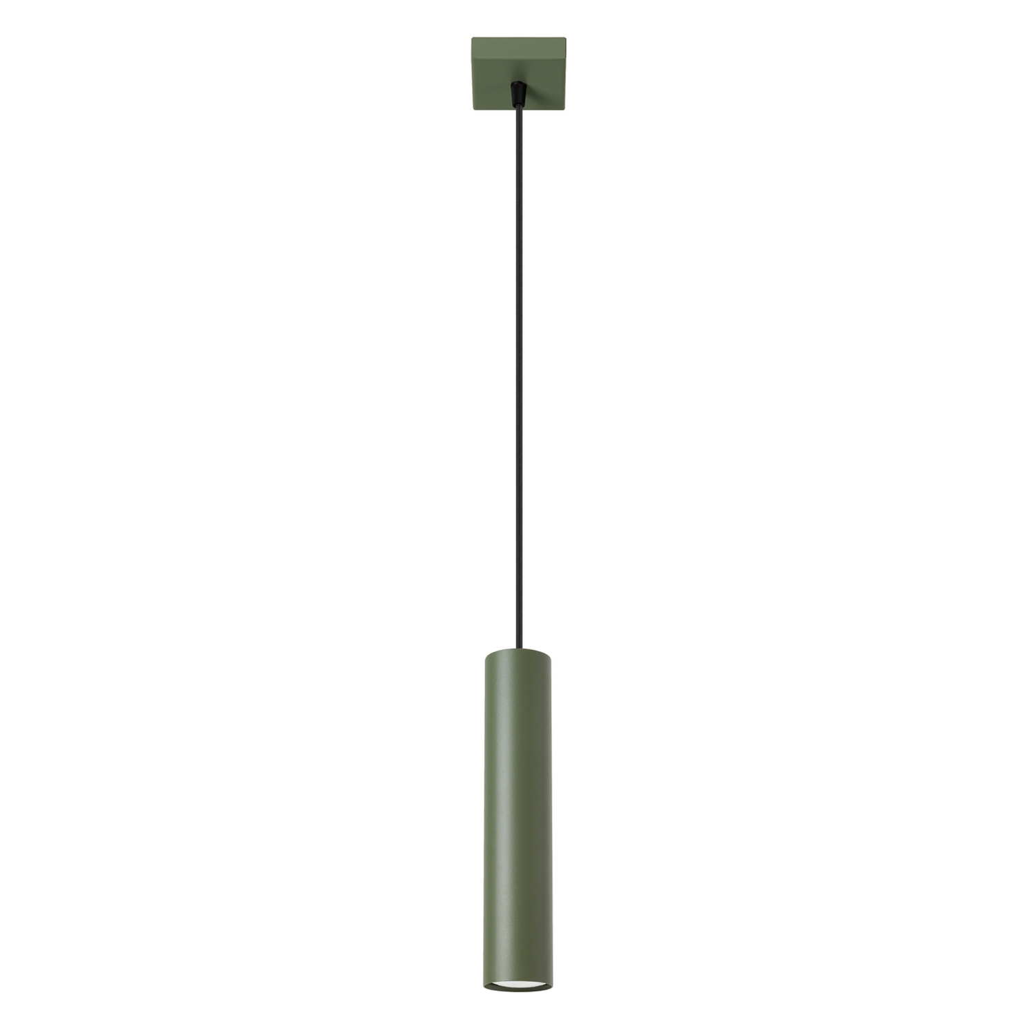Lámpara colgante lagos 1 verde oliva acero 8x118x8cm