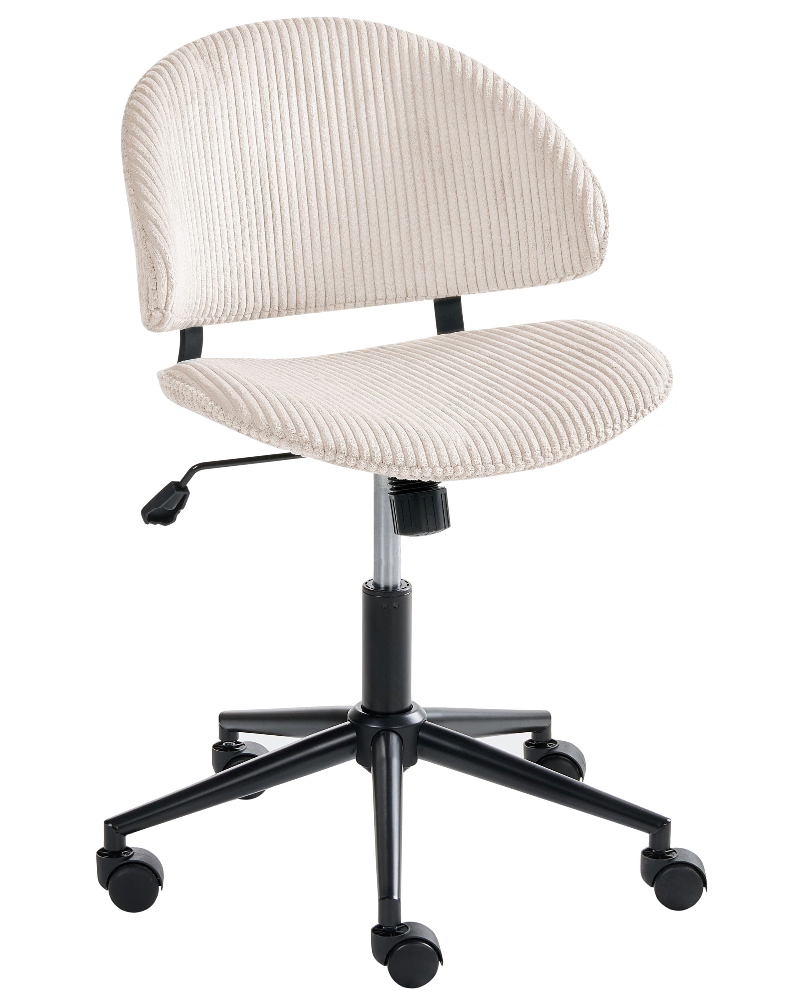 Silla de oficina kiana pana blanco crema