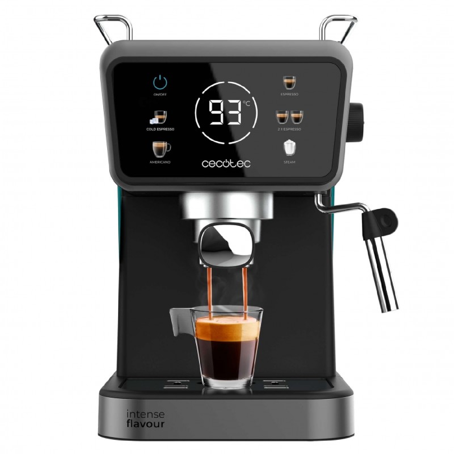 Cecotec máquina de café expreso power espresso touch coldbrew. Pantalla tác