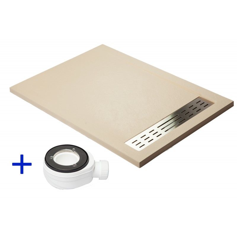 Plato de ducha premium crema ral 9001 80x120