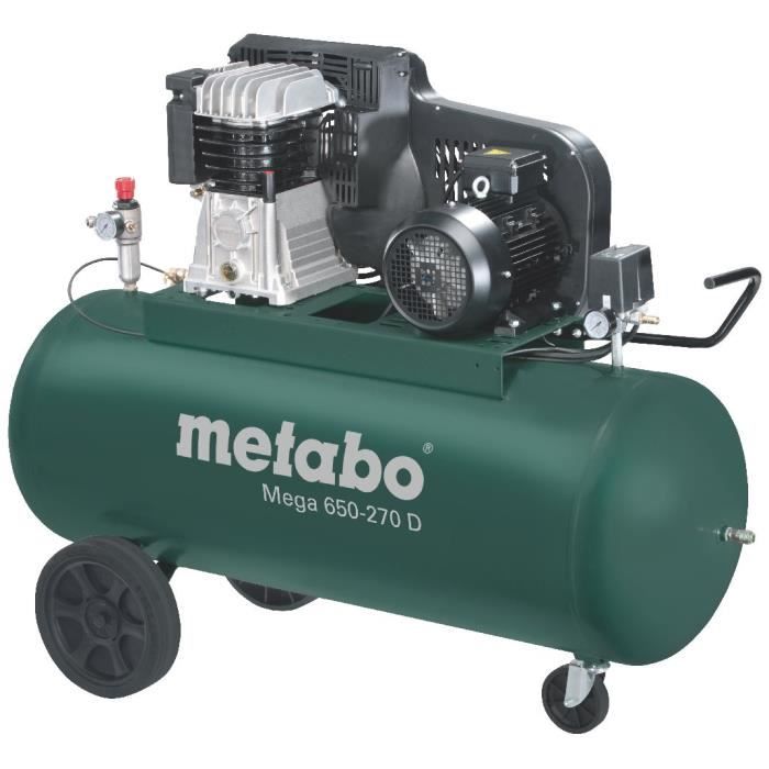 Compresor metabo mega 650-270 d - 400v - 270 litros - 10 bar