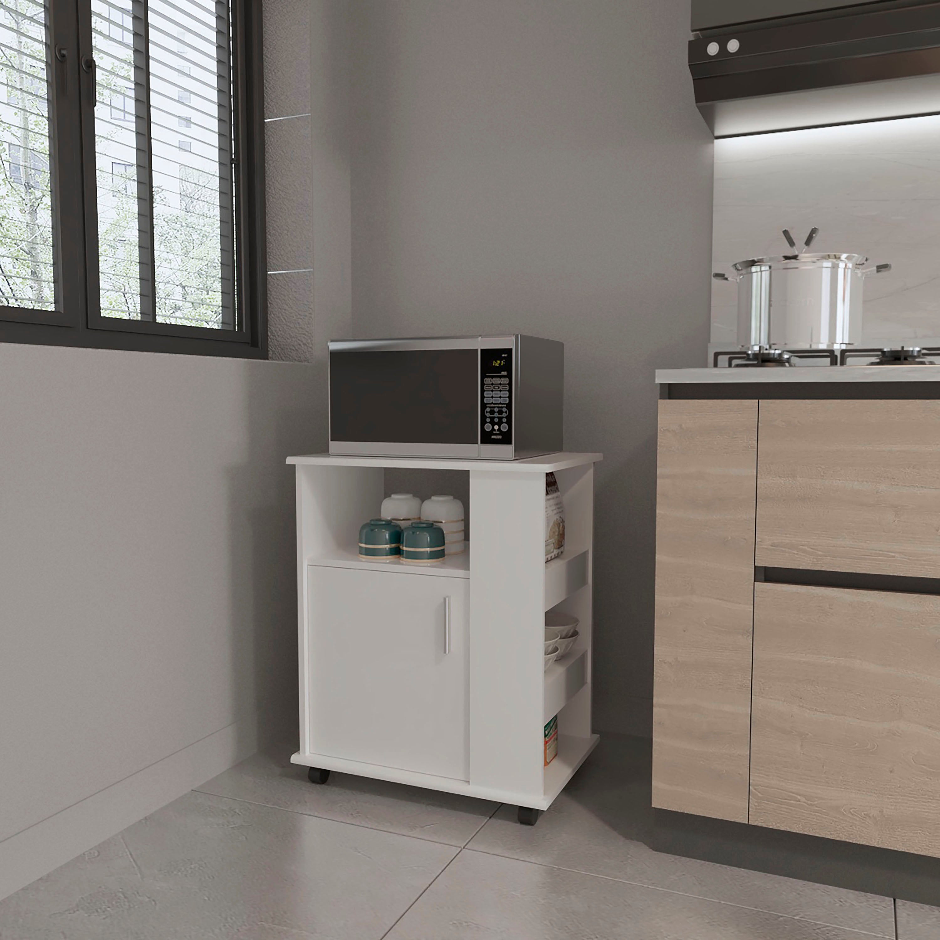 Armario inferiror lower en melamina con gabinete y 4 estantes