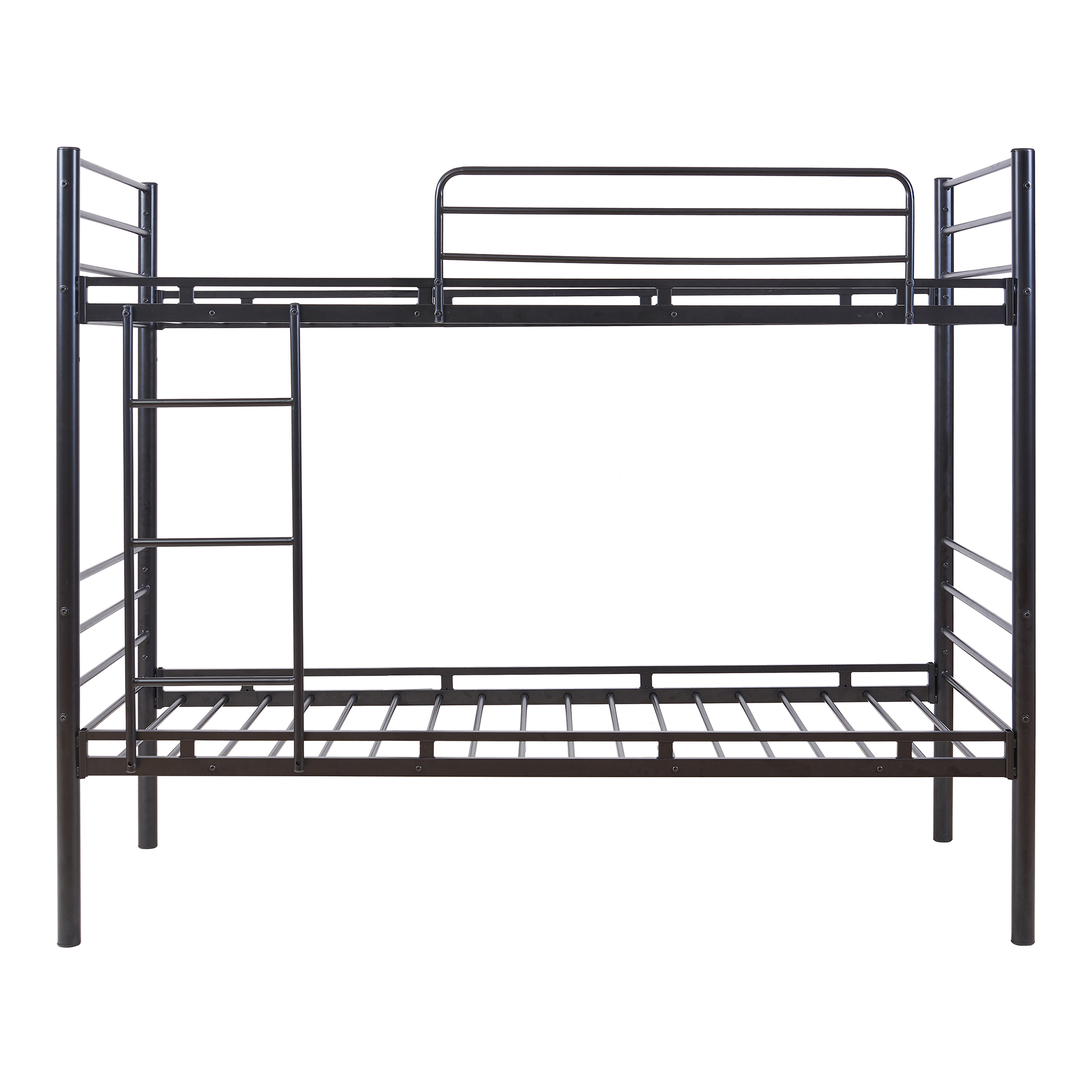 Litera bevapis para 2 personas acero 90x200 cm - negro [en.casa]
