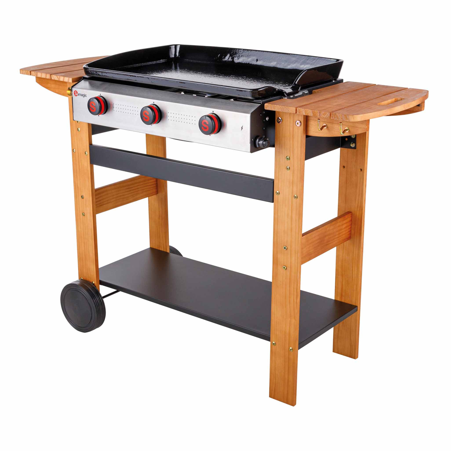 Plancha de asar a gas san sebastian 3 quemadores 8kw