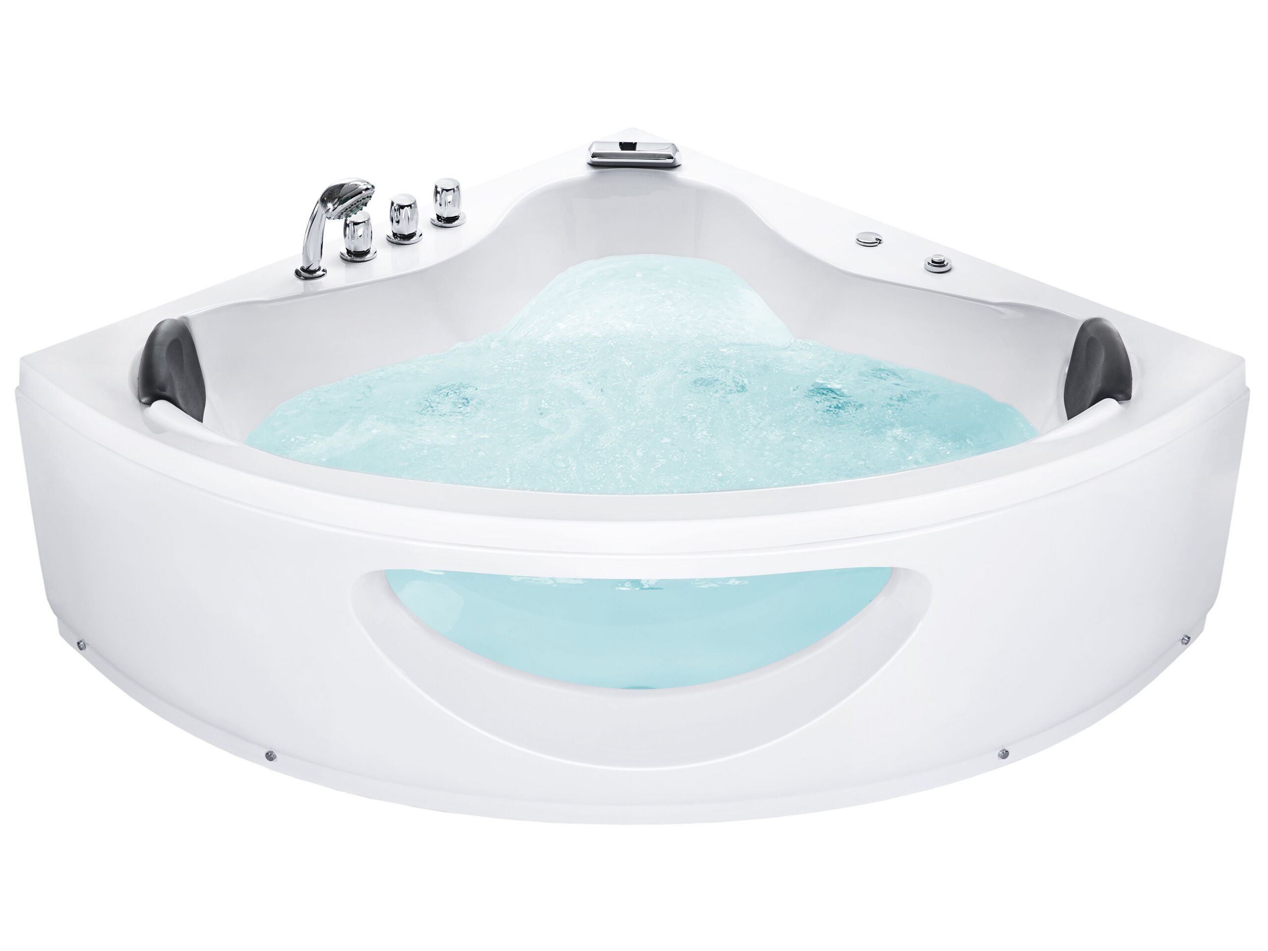 Bañera de hidromasaje LED esquinera tocoa 205 x 146 cm blanco