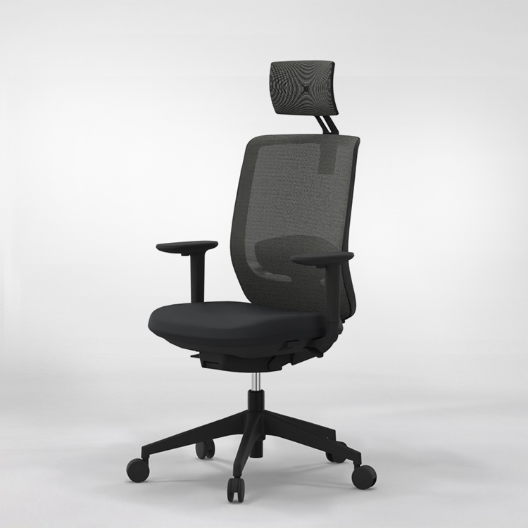Actiu trim silla de oficina carbon black - con cabezal, 2d