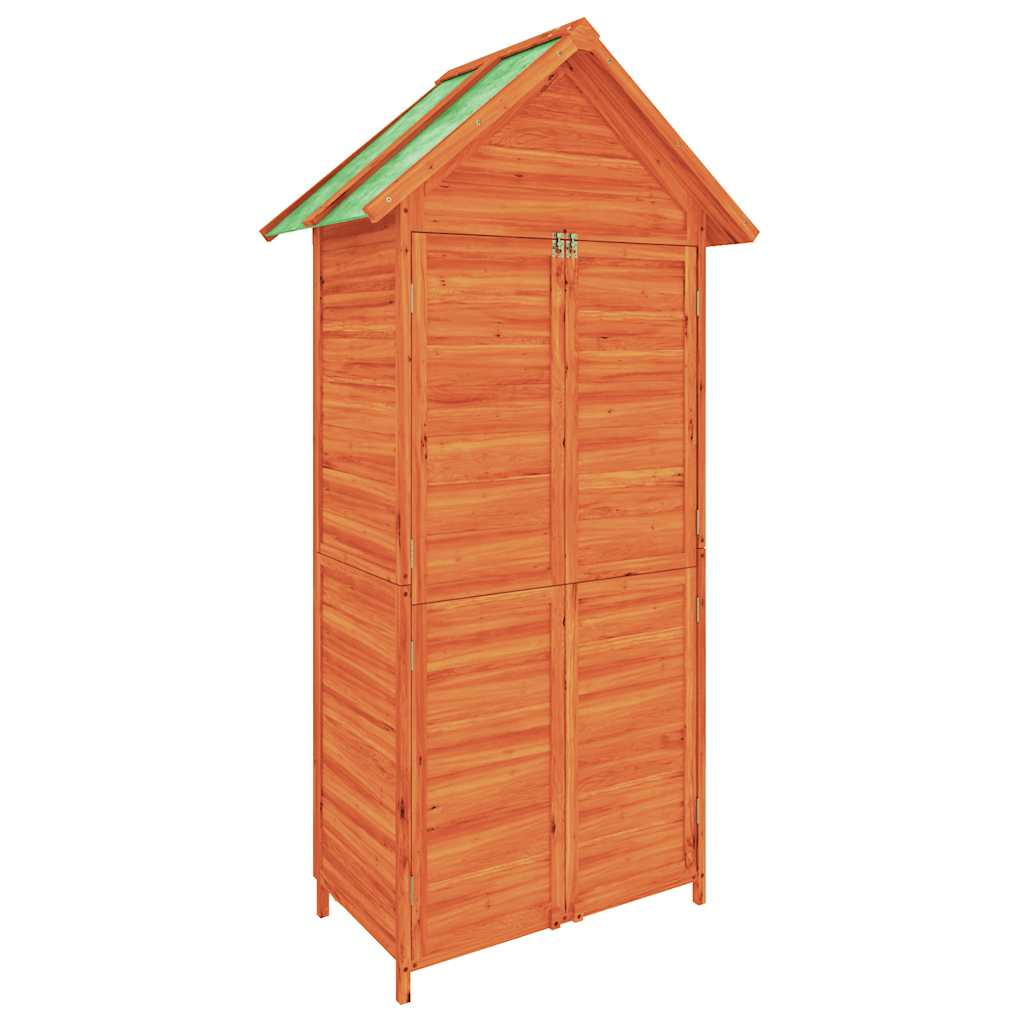 vidaXL cobertizo herramientas jardín madera pino marrón 89x52,5x175 cm