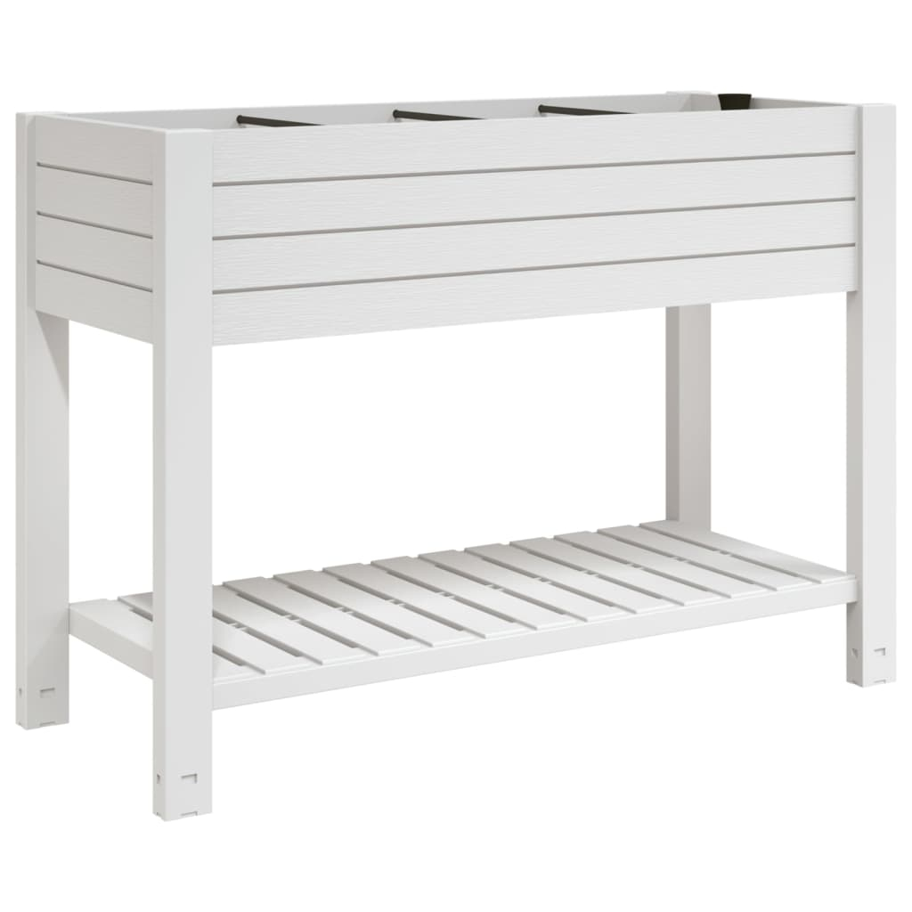vidaXL jardinera alta polipropileno blanco 110x45x79 cm