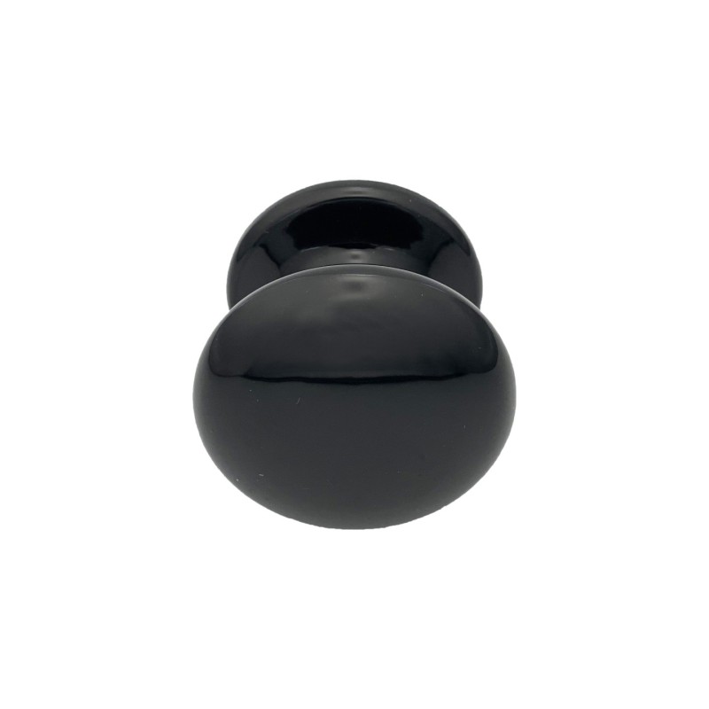 Pomo de puerta fijo, en aluminio negro ral 9005