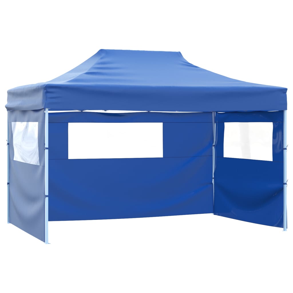 vidaXL carpa pleglable con 3 paredes 3x4,5 m azul