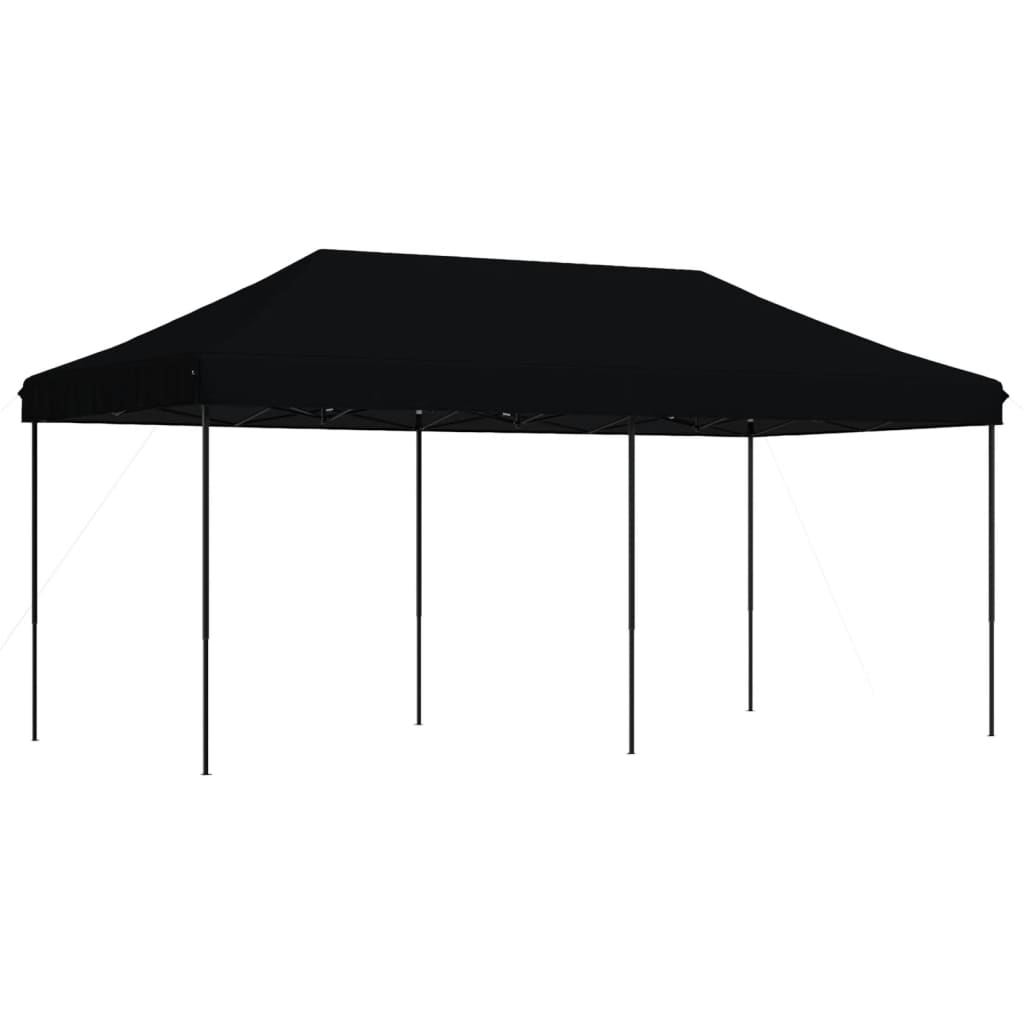 vidaXL tienda de fiesta plegable pop-up negra 580x292x315 cm