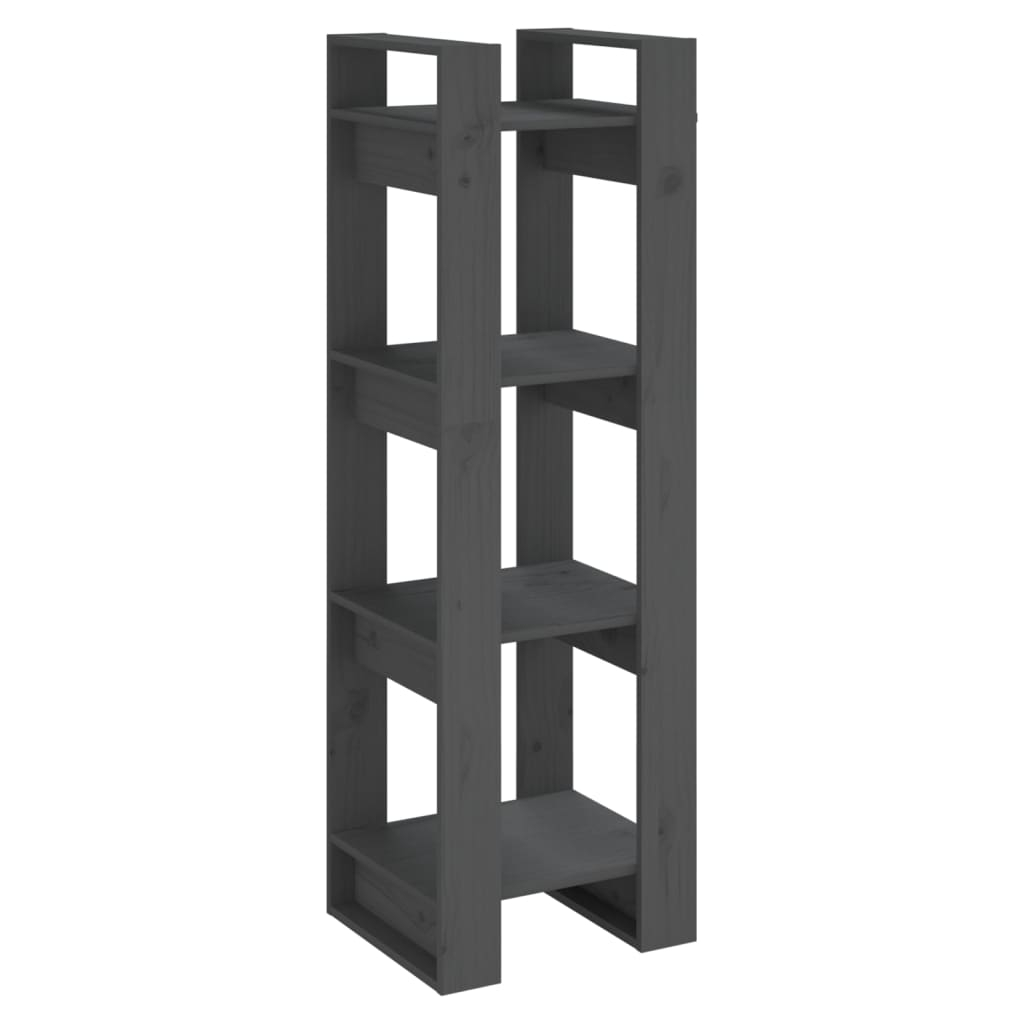 vidaXL estantería/divisor de espacios madera pino gris 41x35x125 cm