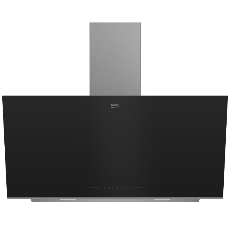 Campana decorativa beko bhca96641bbhs 90 cm cristal negro clase a