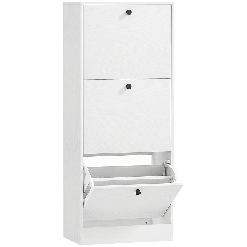 Zapatero estrecho 47x28x115 cm color blanco Homcom