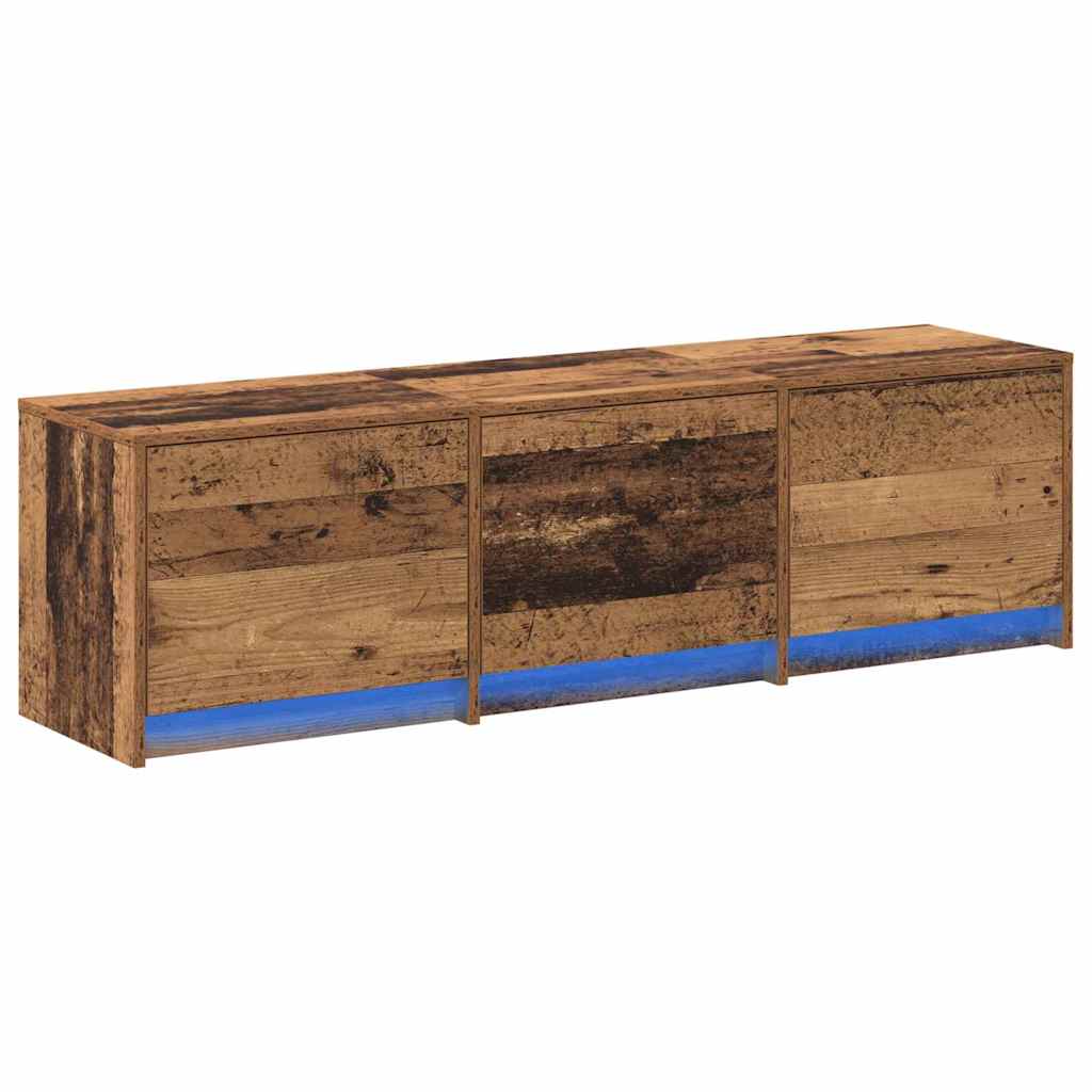 Mueble de tv rectangular con iluminación LED y cajón