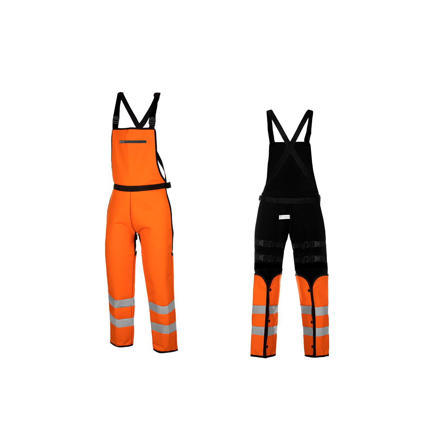 Pattones - peto protector desbrozadora solapa broche naranja talla s