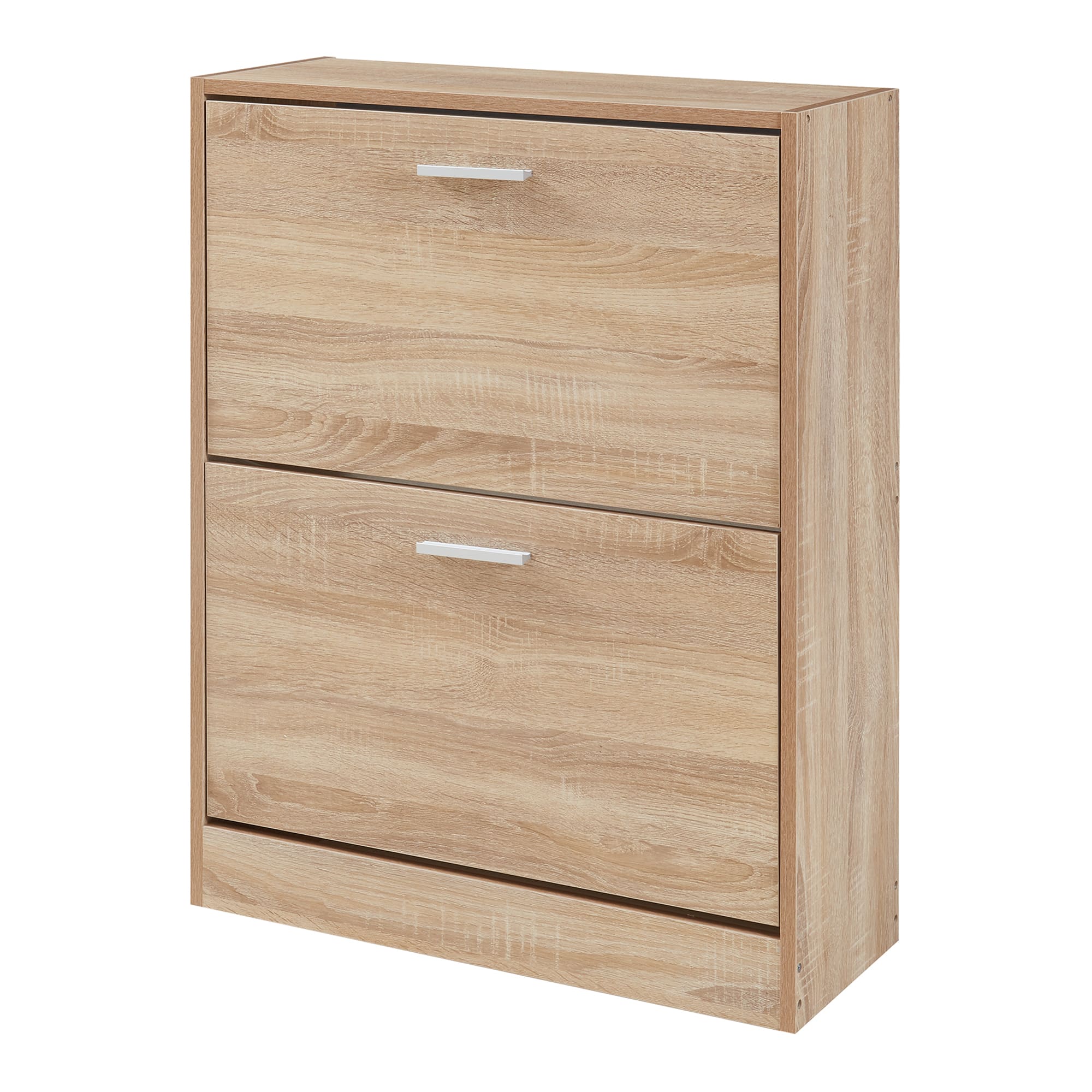 Zapatero sykkylven con 2 puertas 81x63x24 cm - roble sonoma [en.casa]
