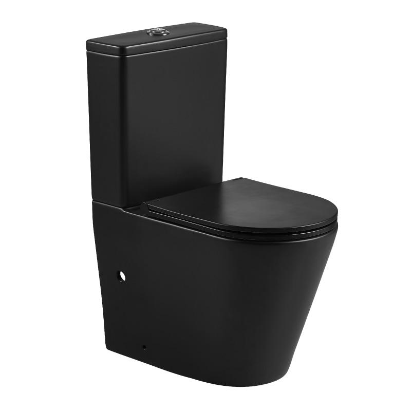 Inodoro cerámica atria negro cisterna baja