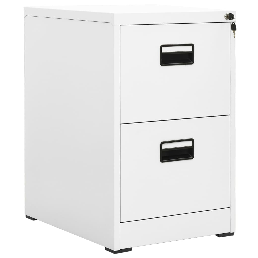 vidaXL armario archivador de acero blanco 46x62x72,5 cm