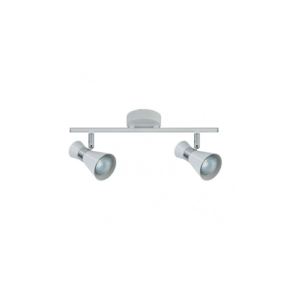 Banda con dos focos - maximo - fab 142392001 - gris - gu10 - metal