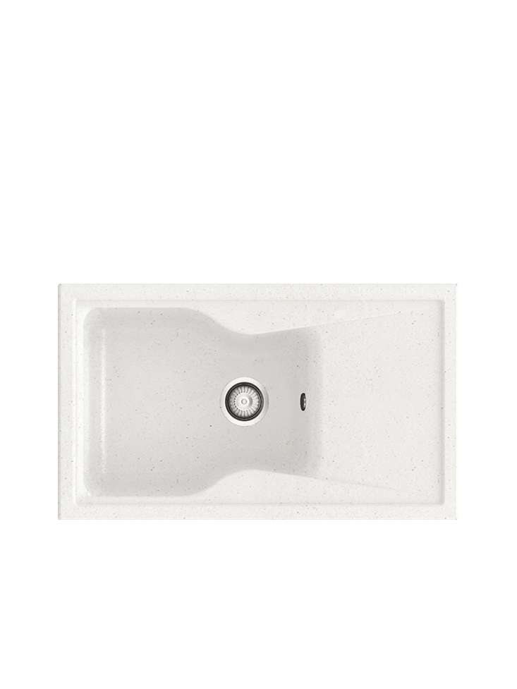 Poalgi - fregadero 86x51 cm city blanco - 1 cubeta + escurridor