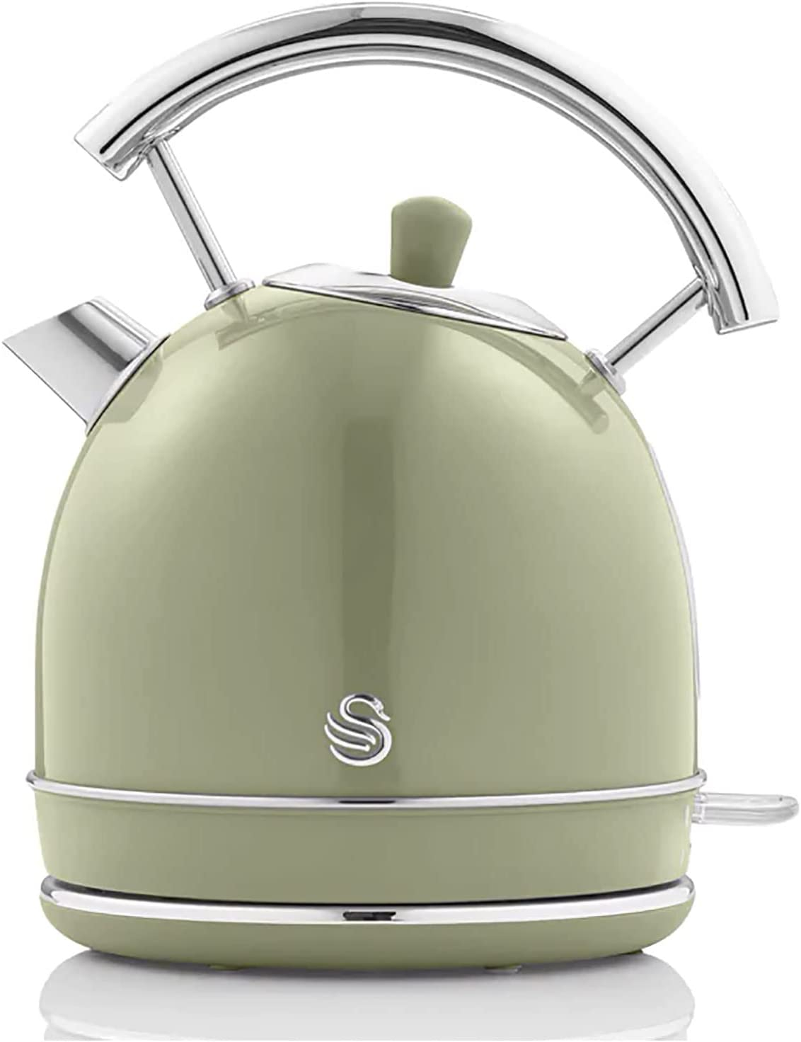 Retro hervidor agua eléctrico, 1,8 l, resiste swan sk14630gneu verde 3000w