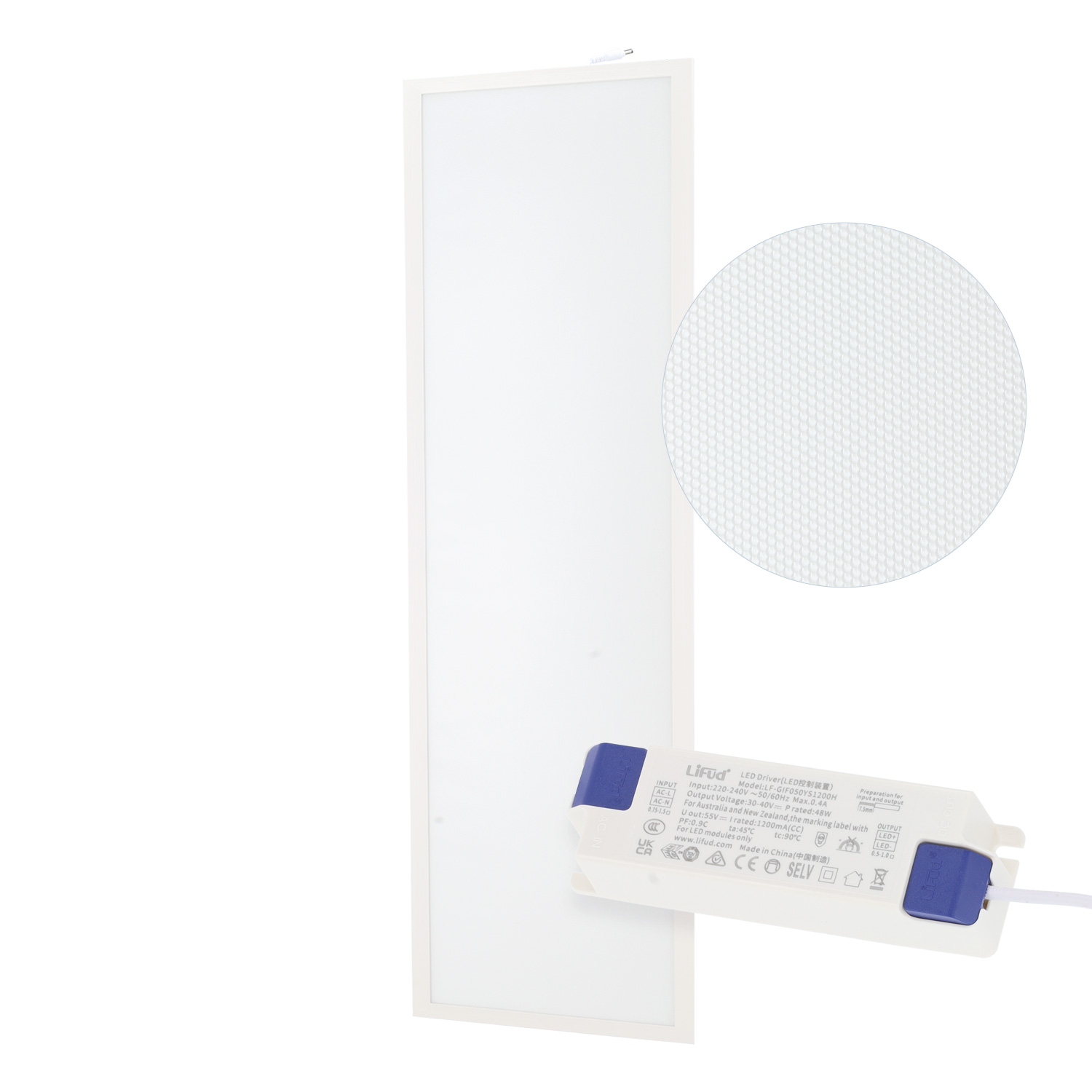 Panel LED 50w 5000lm 6000ºk 120x30cm 40.000h driver lifud ugr17 [hopbd3