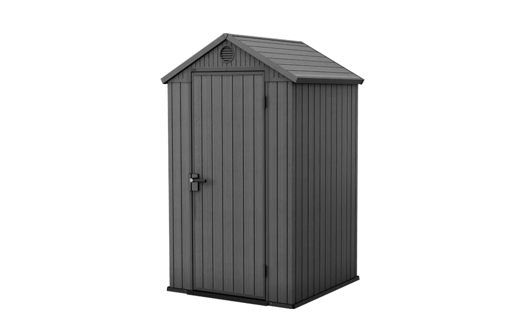 Caseta de exterior darwin 4x4 125,8x116,7x205 cm y 1,5m2 - gris