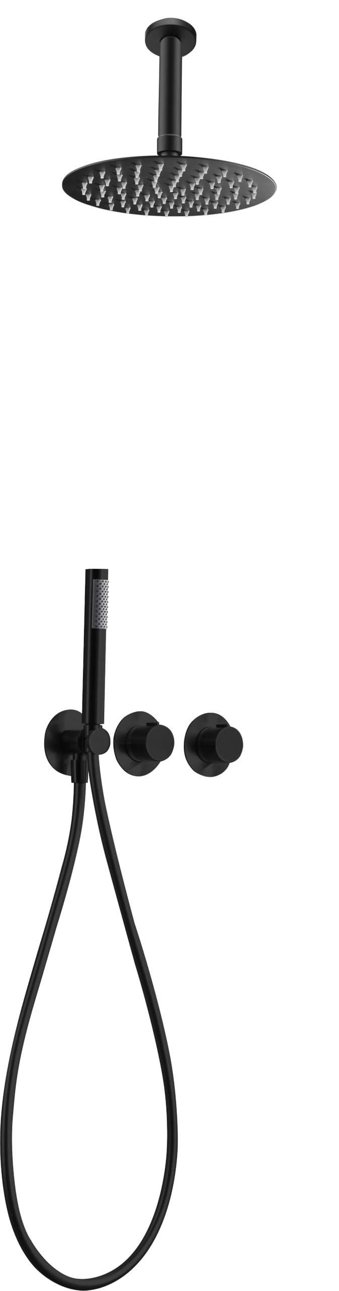 Imex - columna ducha empotrada termostática negro serie breda