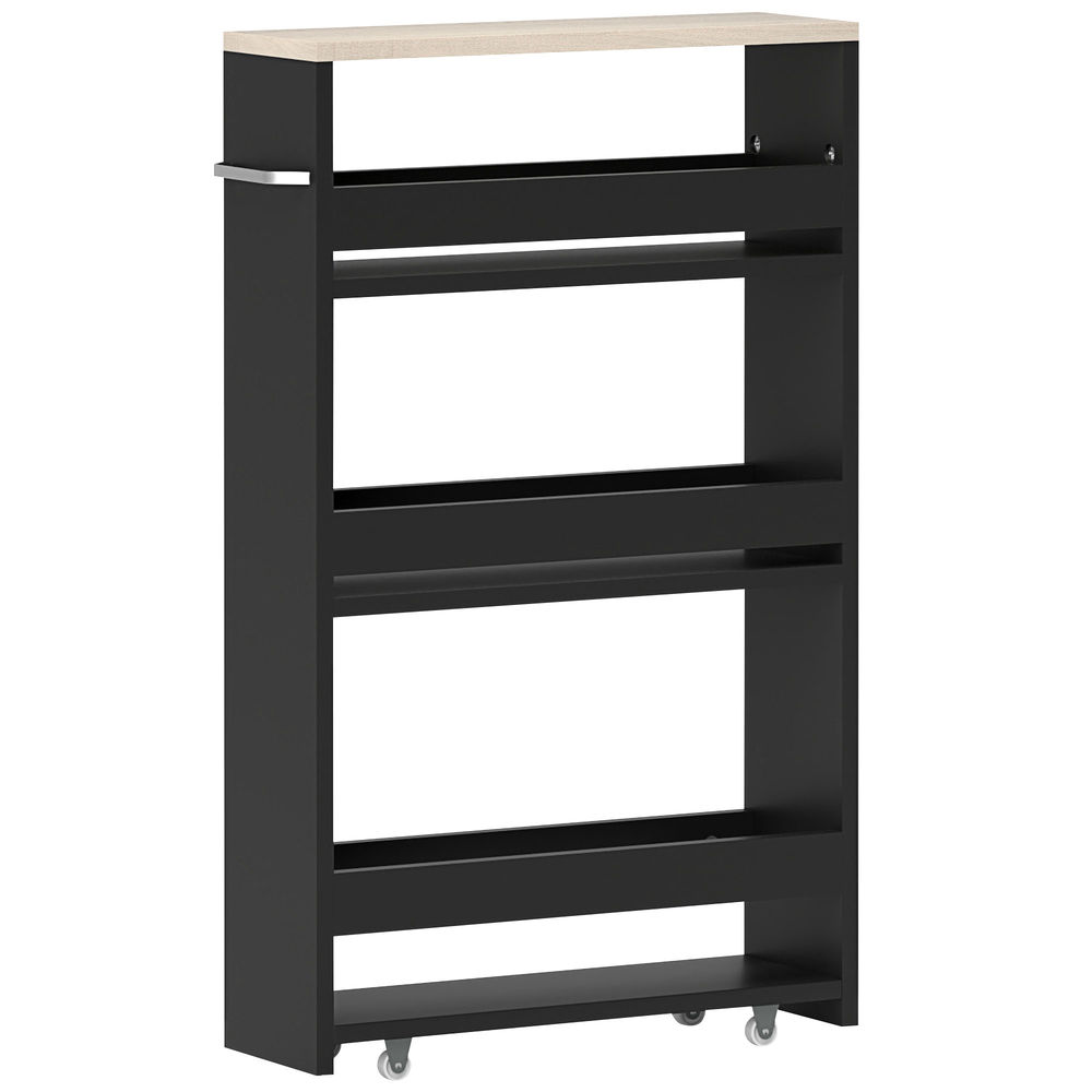 Carrito de cocina 48x15x80 cm kleankin, hogar - cocina