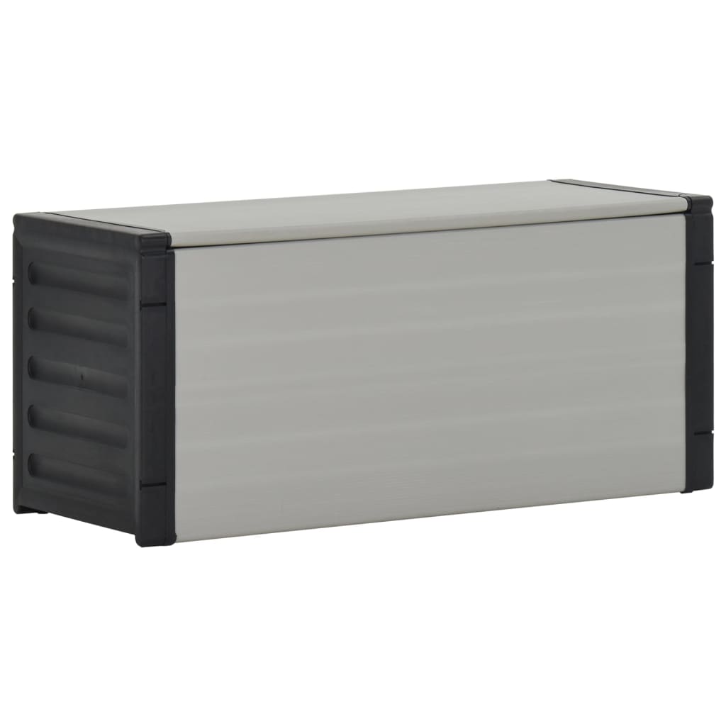 vidaXL baúl para desechos de jardín gris 85x34x40 cm