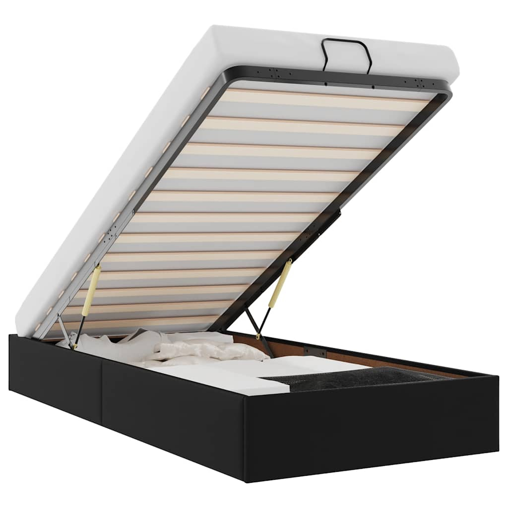vidaXL estructura de cama otomana sin colchón negro 90x190 cm