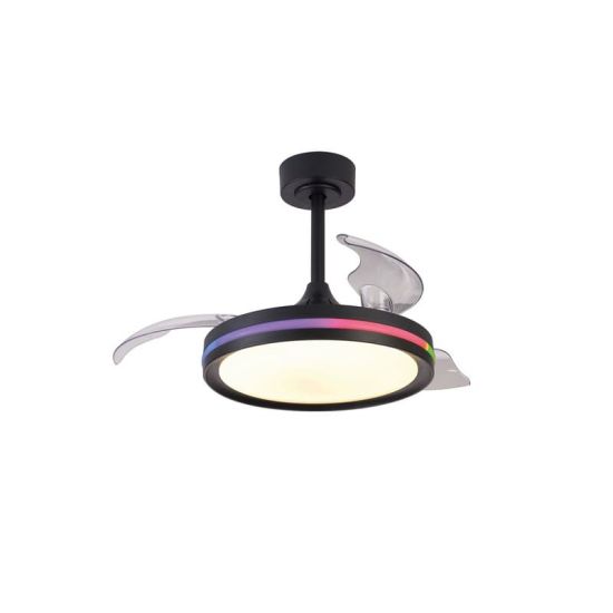 Mantra ventilador lámpara LED rgb raimbow north de 40w y 28w de potencia
