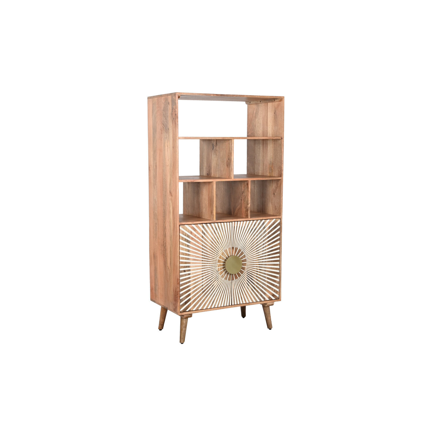 Estantería de madera 80x45x160cm 2 puertas tallado