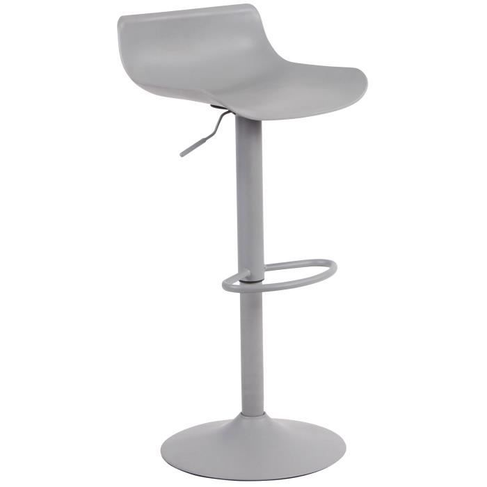Taburete de bar - gris claro - altura ajustable