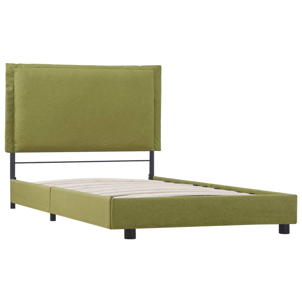 vidaXL estructura de cama sin colchón tela verde 90x200 cm