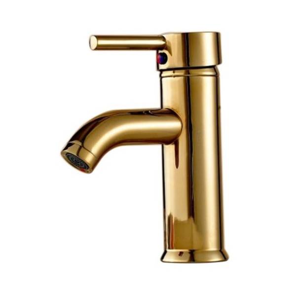 Grifo lavabo monomando, dorado