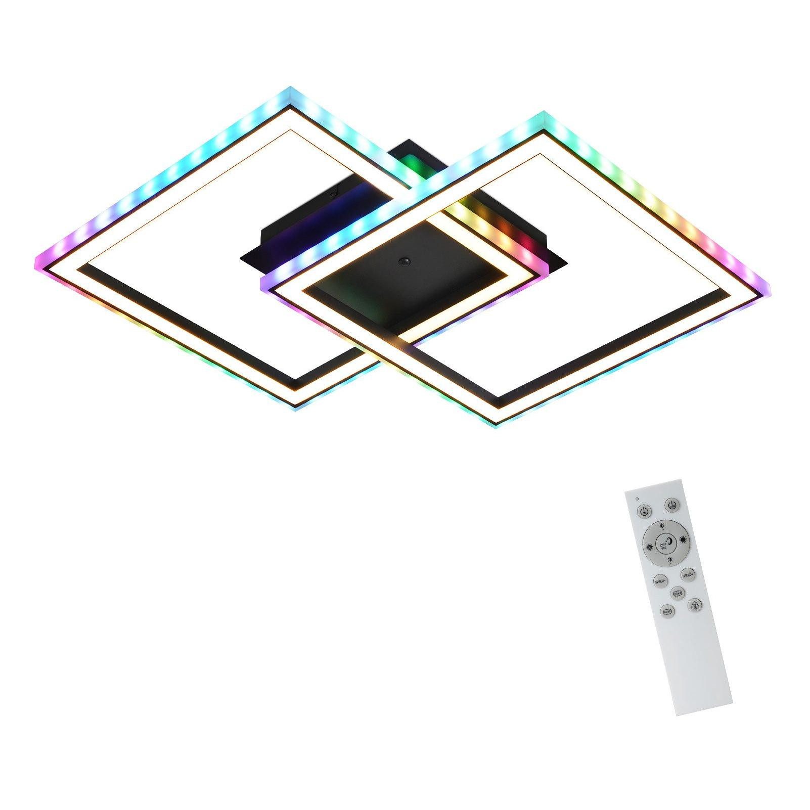 Nettlife lámpara de techo negra LED 44.5x44.5
