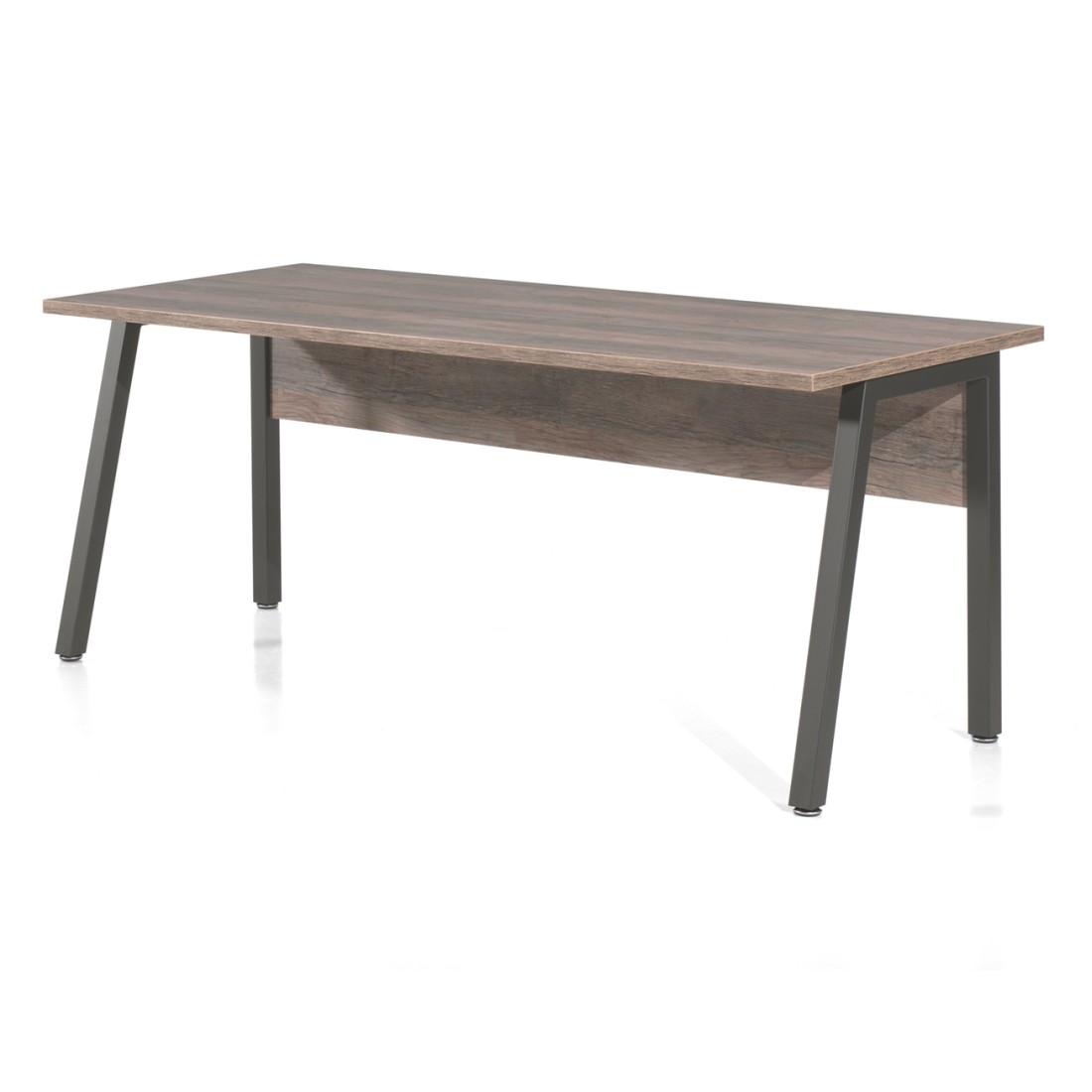 Escritorio profesional recto 180 cm soon – roble envejecido y negro – diseñ